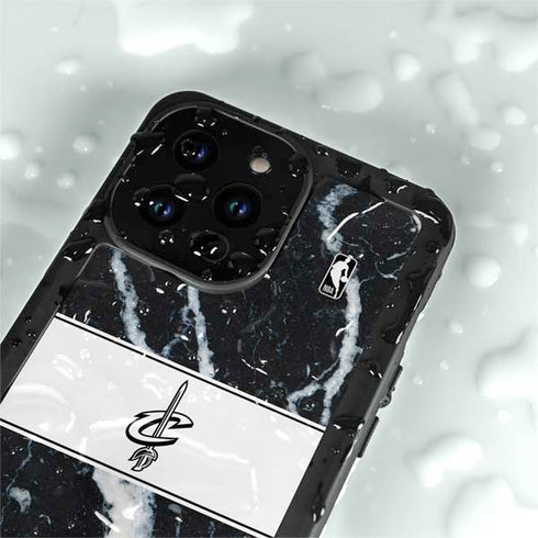 NBA Cleveland Cavaliers Marble iPhone 14 Pro Max Waterproof Case