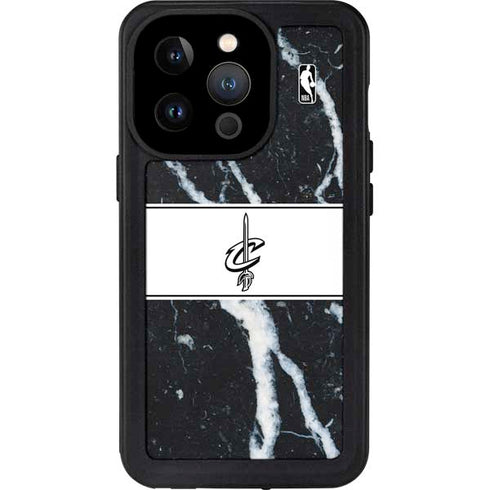 NBA Cleveland Cavaliers Marble iPhone 14 Pro Waterproof Case