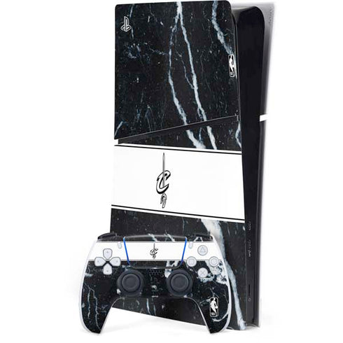 NBA Cleveland Cavaliers Marble PS5 Slim Digital Edition Bundle Skin