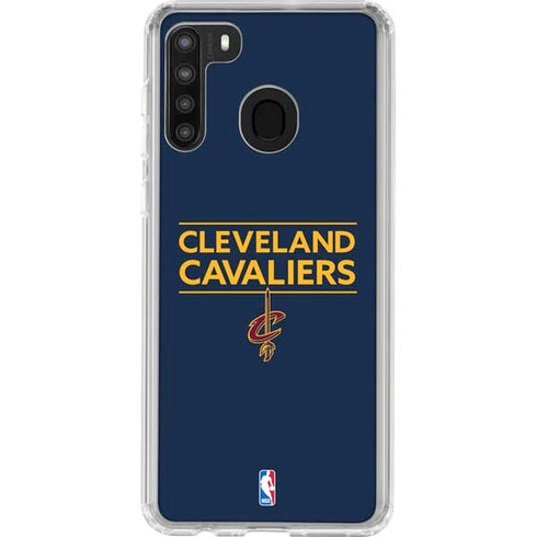 NBA Cleveland Cavaliers Standard - Blue Galaxy A21 Clear Case