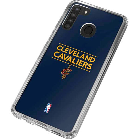 NBA Cleveland Cavaliers Standard - Blue Galaxy A21 Clear Case