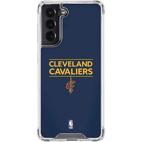 NBA Cleveland Cavaliers Standard - Blue Galaxy S22 Clear Case