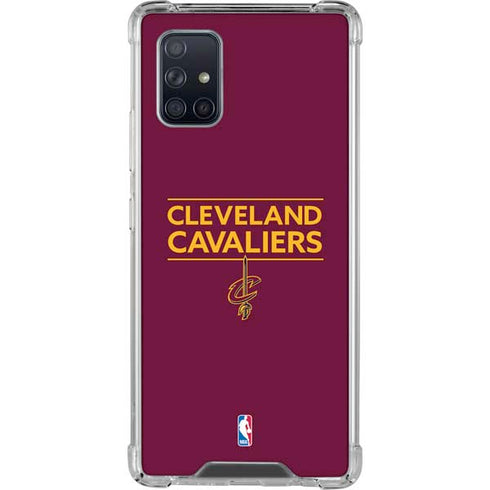 NBA Cleveland Cavaliers Standard - Maroon Galaxy A71 5G Clear Case