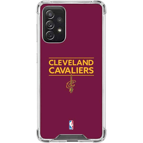 NBA Cleveland Cavaliers Standard - Maroon Galaxy A72 5G Clear Case