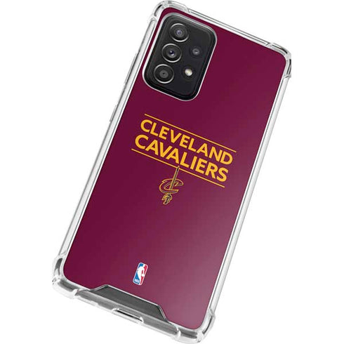 NBA Cleveland Cavaliers Standard - Maroon Galaxy A72 5G Clear Case