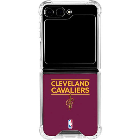 NBA Cleveland Cavaliers Standard - Maroon Galaxy Z Flip5 5G Clear Case