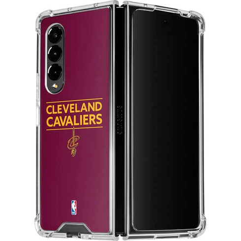 NBA Cleveland Cavaliers Standard - Maroon Galaxy Z Fold4 5G Clear Case