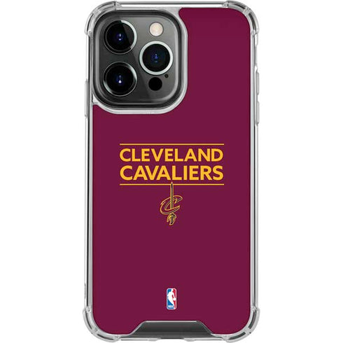 NBA Cleveland Cavaliers Standard - Maroon iPhone 15 Pro Clear Case