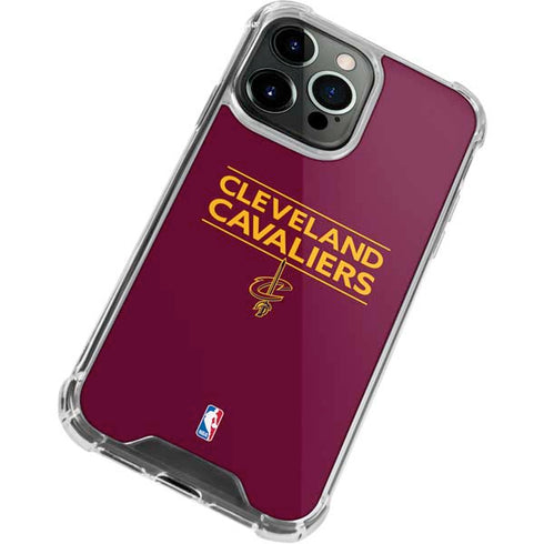 NBA Cleveland Cavaliers Standard - Maroon iPhone 14 Pro Clear Case