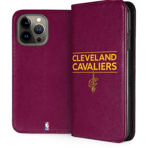 NBA Cleveland Cavaliers Standard - Maroon iPhone 14 Pro Max Folio Case