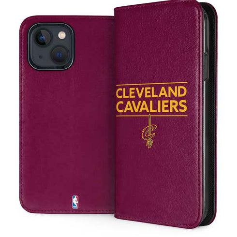 NBA Cleveland Cavaliers Standard - Maroon iPhone 15 Plus Folio Case
