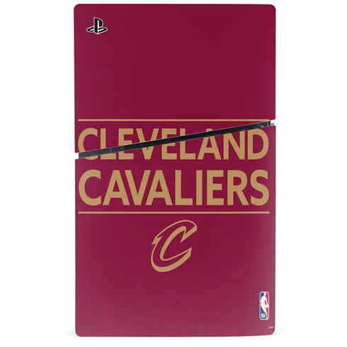 NBA Cleveland Cavaliers Standard - Maroon PS5 Slim Disk Console Skin