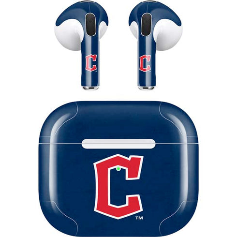 MLB Cleveland Guardians - Solid Distressed Apple AirPods (3rd Gen 2021) Skin