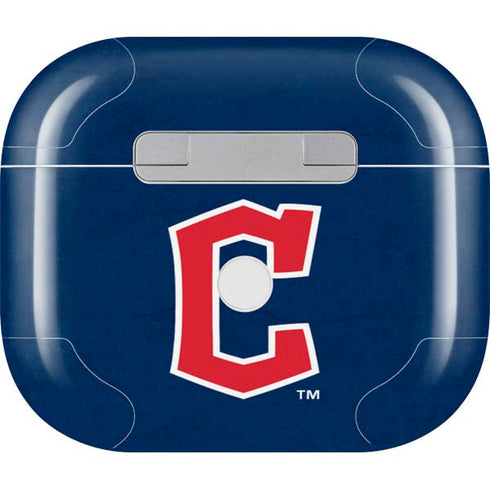 MLB Cleveland Guardians - Solid Distressed Apple AirPods (3rd Gen 2021) Skin