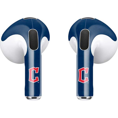 MLB Cleveland Guardians - Solid Distressed Apple AirPods (3rd Gen 2021) Skin