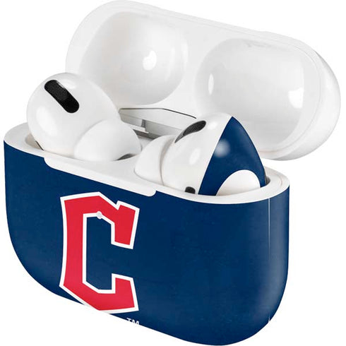 MLB Cleveland Guardians - Solid Distressed Apple AirPods Pro Skin