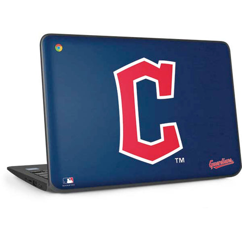 MLB Cleveland Guardians - Solid Distressed HP Chromebook Skin