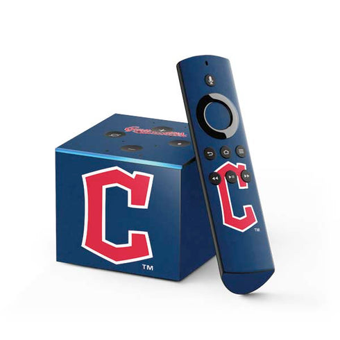 MLB Cleveland Guardians - Solid Distressed Fire TV Cube Skin