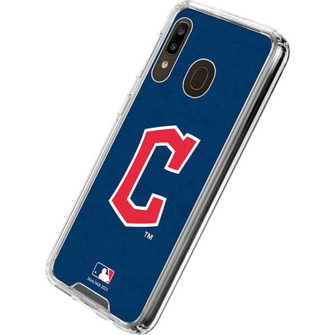MLB Cleveland Guardians - Solid Distressed Galaxy A30 Clear Case