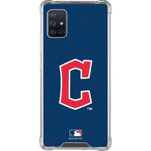 MLB Cleveland Guardians - Solid Distressed Galaxy A51 5G Clear Case