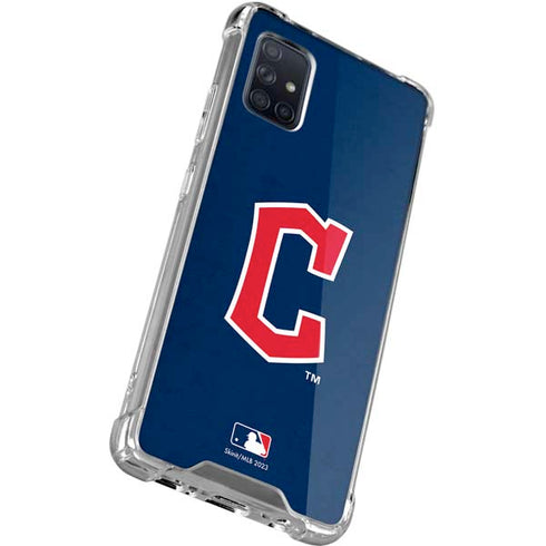 MLB Cleveland Guardians - Solid Distressed Galaxy A71 5G Clear Case