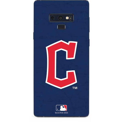 MLB Cleveland Guardians - Solid Distressed Galaxy Note 9 Skin