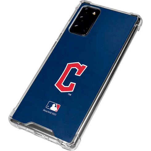 MLB Cleveland Guardians - Solid Distressed Galaxy Note20 5G Clear Case