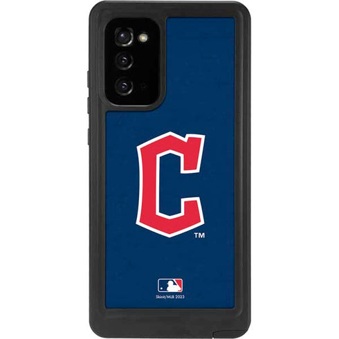 MLB Cleveland Guardians - Solid Distressed Galaxy Note20 5G Waterproof Case