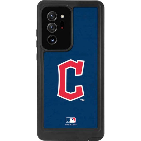 MLB Cleveland Guardians - Solid Distressed Galaxy Note20 Ultra 5G Waterproof Case