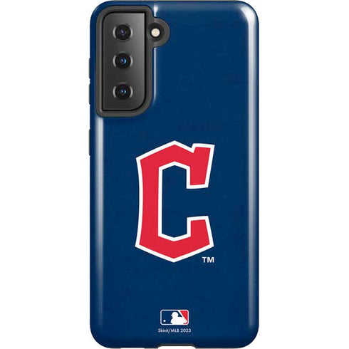MLB Cleveland Guardians - Solid Distressed Galaxy S21 5G Pro Case