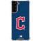 MLB Cleveland Guardians - Solid Distressed Galaxy S21 FE Clear Case