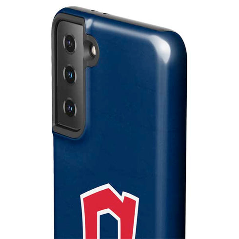 MLB Cleveland Guardians - Solid Distressed Galaxy S21 FE Pro Case