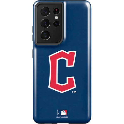MLB Cleveland Guardians - Solid Distressed Galaxy S21 Ultra 5G Pro Case
