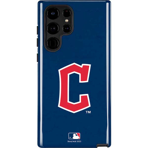 MLB Cleveland Guardians - Solid Distressed Galaxy S22 Ultra Pro Case
