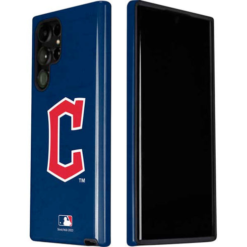 MLB Cleveland Guardians - Solid Distressed Galaxy S22 Ultra Pro Case
