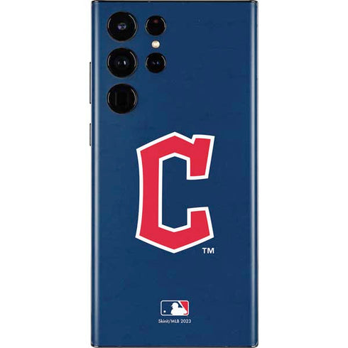 MLB Cleveland Guardians - Solid Distressed Galaxy S22 Ultra Skin