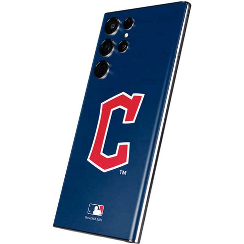 MLB Cleveland Guardians - Solid Distressed Galaxy S22 Ultra Skin
