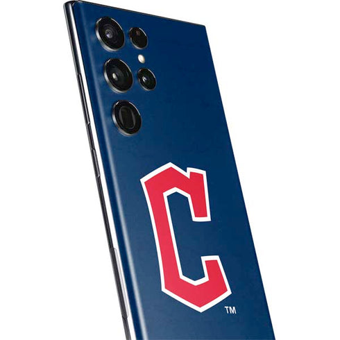 MLB Cleveland Guardians - Solid Distressed Galaxy S22 Ultra Skin