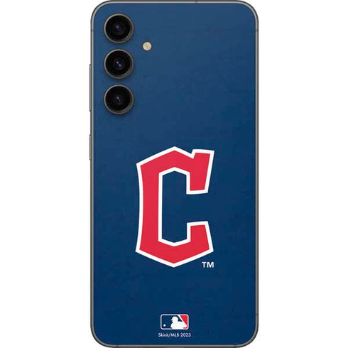MLB Cleveland Guardians - Solid Distressed Galaxy S23 FE Skin