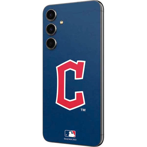 MLB Cleveland Guardians - Solid Distressed Galaxy S23 FE Skin