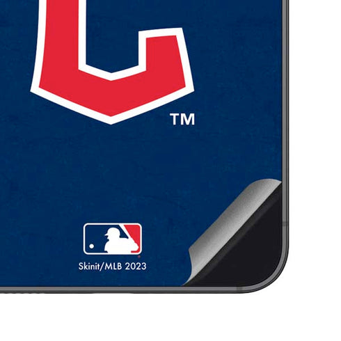 MLB Cleveland Guardians - Solid Distressed Galaxy S23 FE Skin