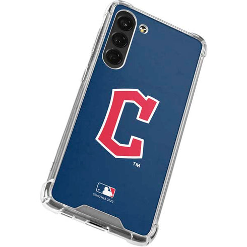 MLB Cleveland Guardians - Solid Distressed Galaxy S23 Plus Clear Case