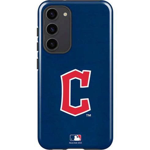 MLB Cleveland Guardians - Solid Distressed Galaxy S23 Plus Pro Case