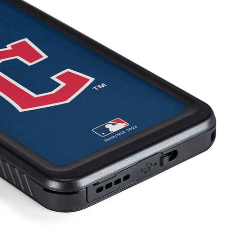 MLB Cleveland Guardians - Solid Distressed Galaxy S23 Plus Waterproof Case