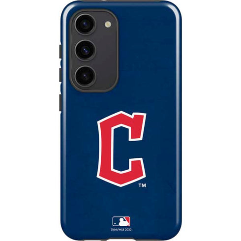MLB Cleveland Guardians - Solid Distressed Galaxy S23 Pro Case