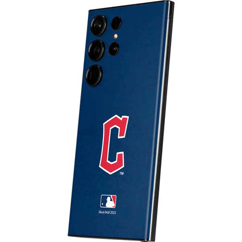 MLB Cleveland Guardians - Solid Distressed Galaxy S23 Ultra Skin