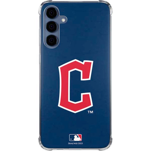MLB Cleveland Guardians - Solid Distressed Galaxy S24 Clear Case