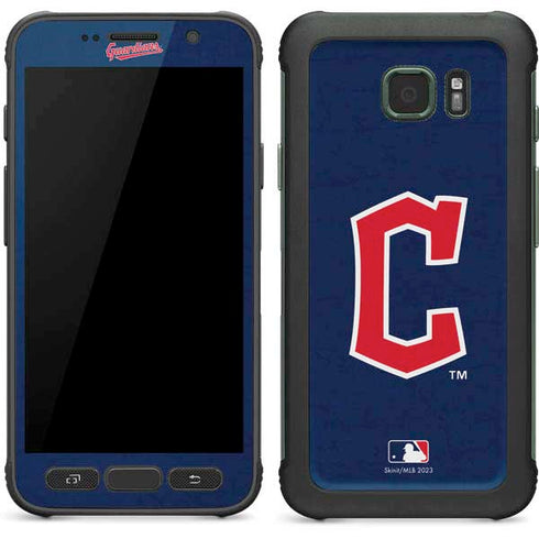 MLB Cleveland Guardians - Solid Distressed Galaxy S7 Active Skin