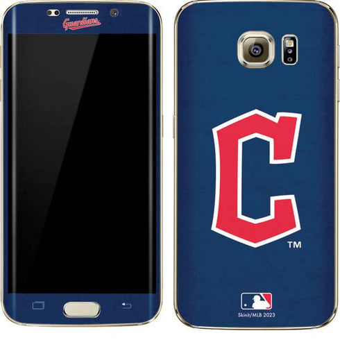 MLB Cleveland Guardians - Solid Distressed Galaxy S7 Edge Skin