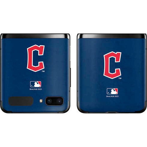 MLB Cleveland Guardians - Solid Distressed Galaxy Z Flip Skin